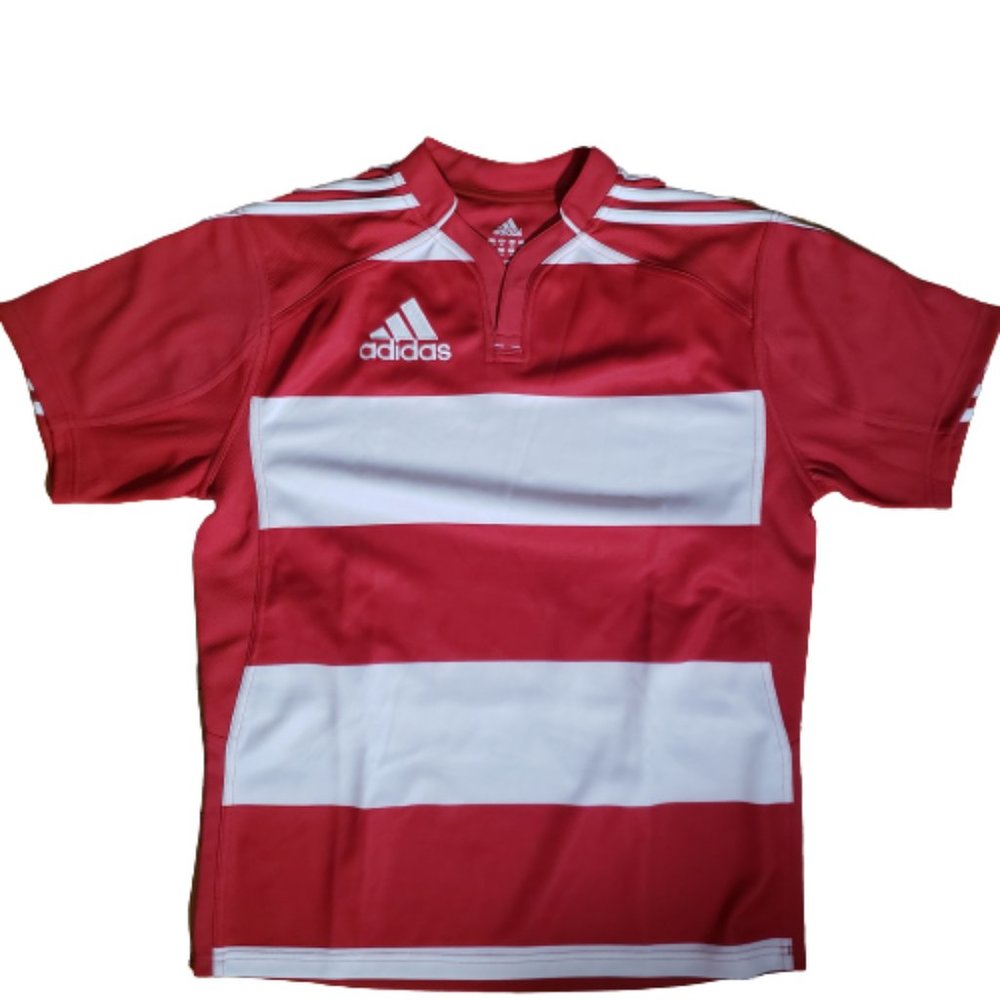 Adidas Red & White Rugby 🏉 Jersey SZ XL